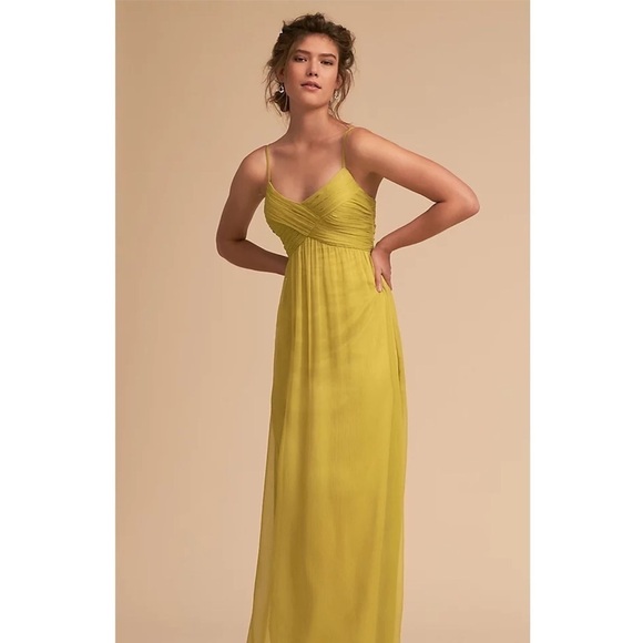 Anthropologie BHLDN Gold Bridesmaid Brigitte Dress - Picture 1 of 12